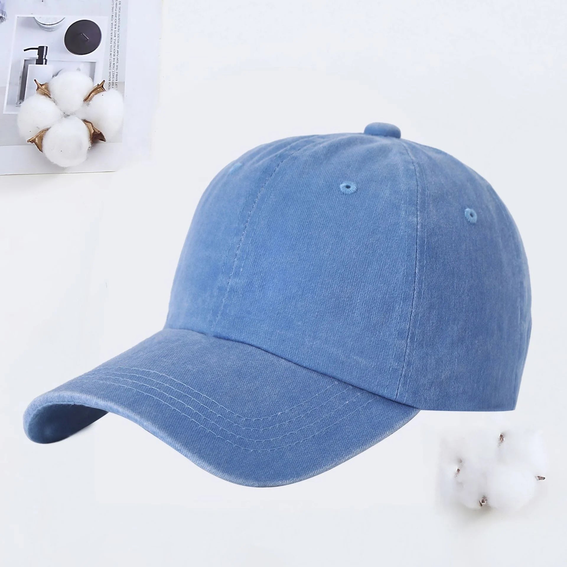 Wholesale Custom Logo Retro Vintage Washed Cotton Adjustable Unstructured Dad Hats Solid Color Distressed Sports Baseball Caps