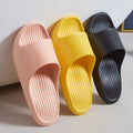 Comfortable Bathroom Open Toe Solid Color Flat Summer Sandals Pillow Slides Home EVA Slippers