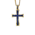 NZ1207 NEW 18K Gold Plated Brass CZ Micro Pave Charm Cross Christian Religious Pendant Necklaces Jewelry for Man Women