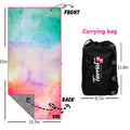 Custom Printed Full-Color Microfiber Heavy Beach Towel Sand-Free Quick Dry Super Absorbent for Summer Use Drawstring Bag