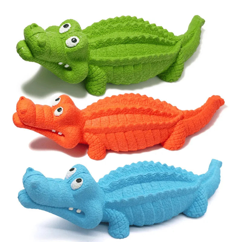Hot Sale Crocodile Shape Pet Chew Toy Rubber Dog Toy  Aggressive Dog Bone Chew Toy for Aggressive Chewers