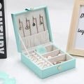 Bulk Antique PU Square Jewellery Organizer Cases Jewelry Gift Box Organizers Earring Necklace Ring Small Travel for Girls Women