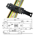 Miniature 35mm Industrial Iron Guide Rail Installation Bracket Distribution Box Hook Buckle Electrophoresis Protection Snap