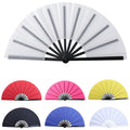 Custom Bamboo DIY Angel Advertising Large Wedding Hand Fan Foldable Logo Painted Classic Traditional Music Promotion Party