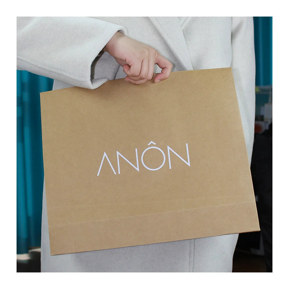 Recycled Customized LOGO Kraft Paper Envelope Bags Apparel Cotton Pouch Dust Bag for Underwear Packing Self-adhesive Bag