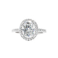 IGI Certified 18K Solid Gold  Wedding Promise Jewelry Women's Solitaire Halo  4.5 Carat Lab Grown Moissanite Rings
