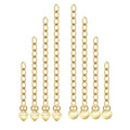 Gold Filled 2.3mm Extension Chain 2/3/4/5CM Cable Link Extender Chain With 1/20 14K Stamped 4mm Circle 3.5mm Heart Tail