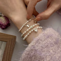 New Arrival Hot Sale Silver Jewelry Female Simple Pearl Popular Heart Bracelet for Women