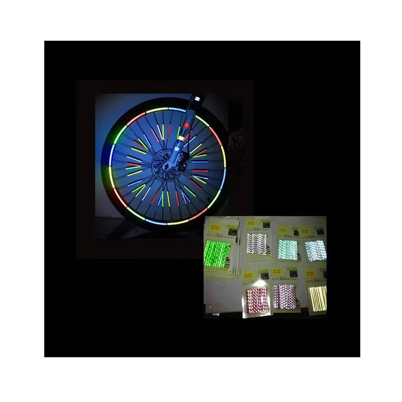 Glow in the Dark Colorful Pvc Plastic Bike Spoke Reflector Bicycle Wheel Reflective Mount Clip Tube Warning Strip Waterproof