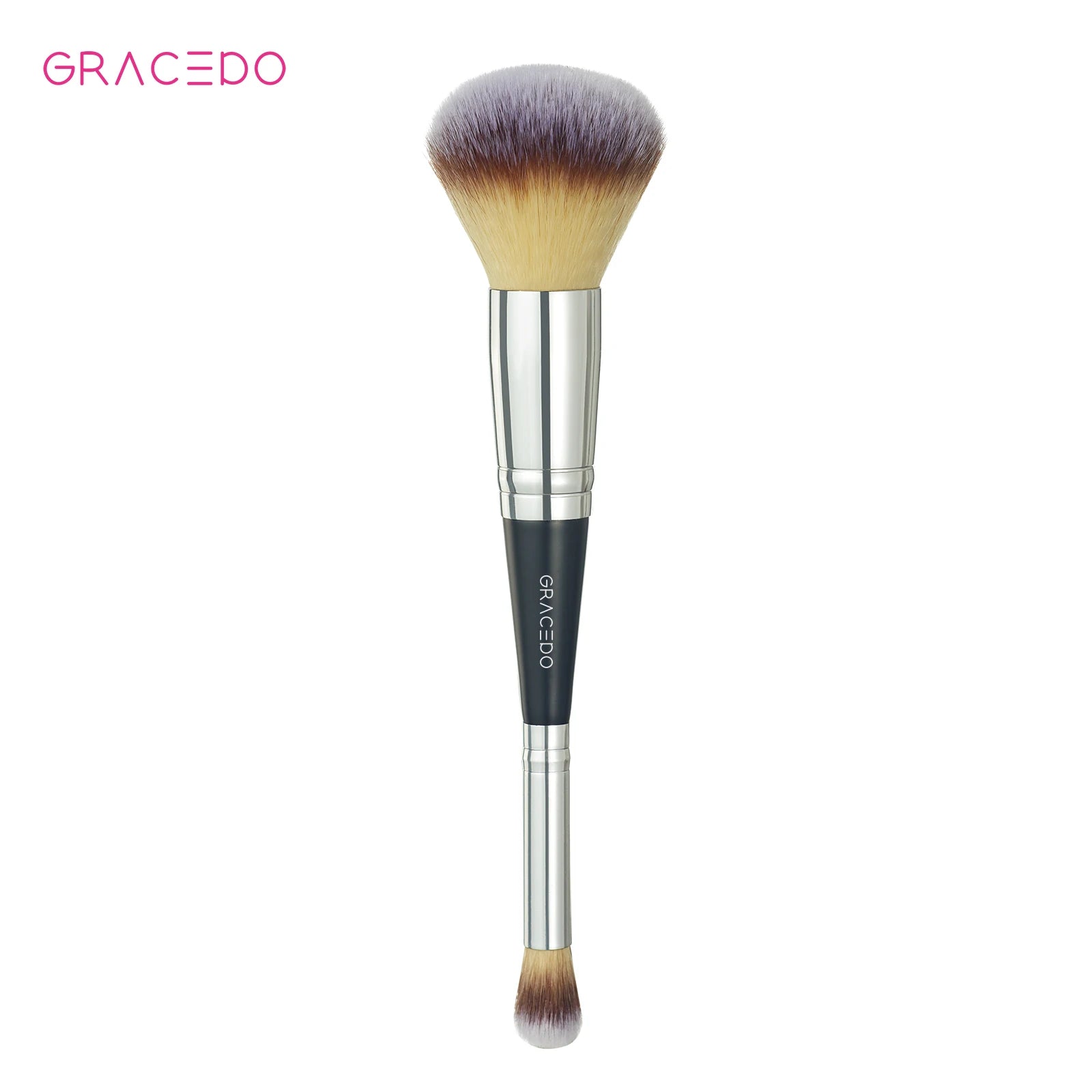 Gracedo Professional Reversible Convertible Double-Purpose Makeup Brush Synthetic Hair Wood Handle Low MOQ Concealer Lip Balm