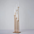 Zhuoyun 6 Arms Glass Tube Wedding Centerpiece Party Festival Decoration Candelabra