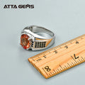 Zultanite Gemstone Rings for Men Solitaire 925 Sterling Silver Created Color Change Oval Cut Diaspore Ring Gifts Fine Jewelry