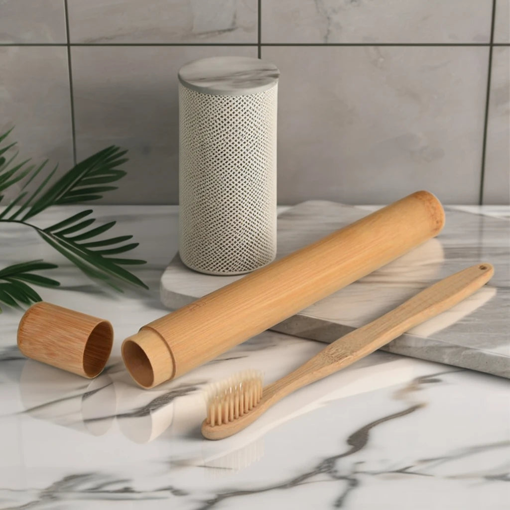 100% Natural Organic Bamboo Toothbrush Eco-Friendly Hard Bristle Brosse a Dent Disposable for Home & Travel Customizable Logo