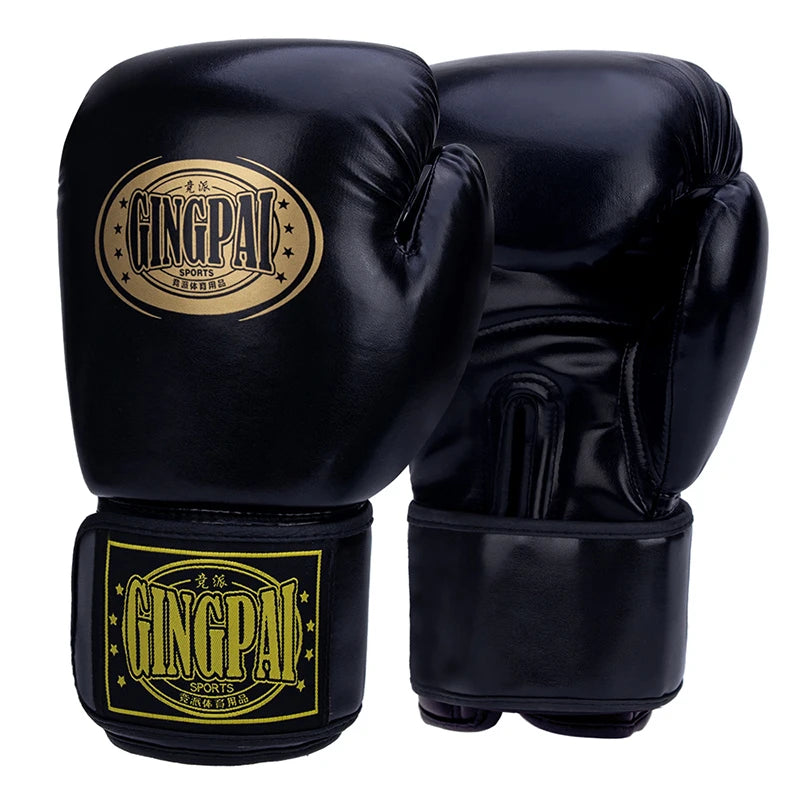 For Professional Boxing Gloves Waterproof Various Sizes 6/8/10/12oz Sanda Muay Thai MMA Training PU Stretch Hand Grips