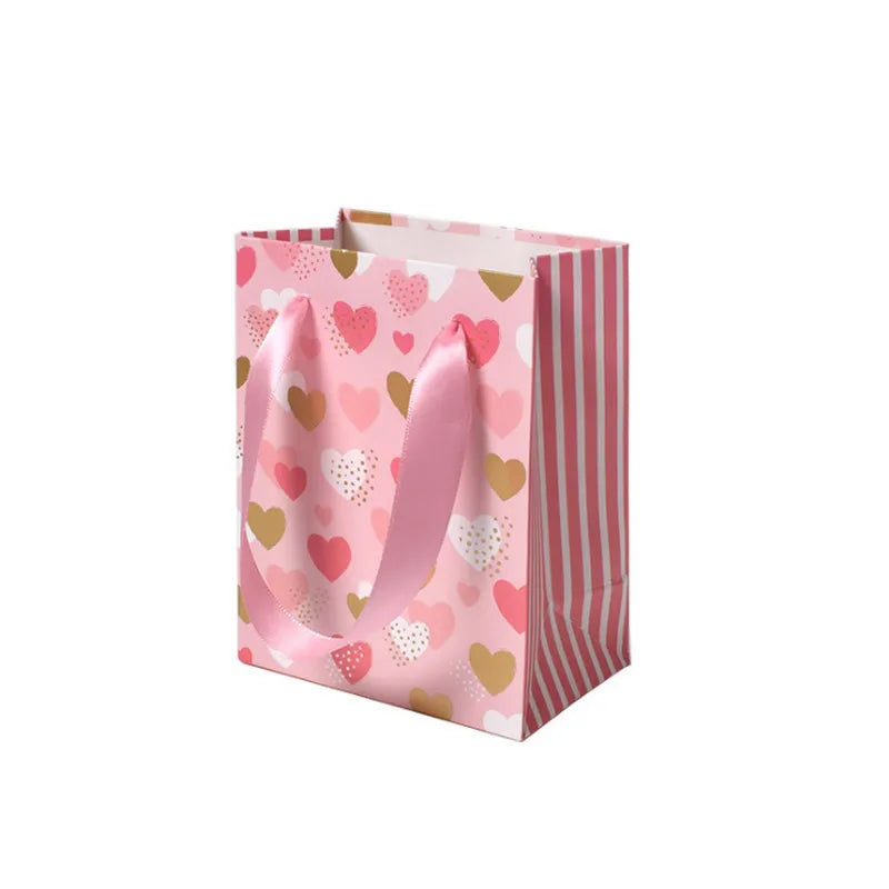 Low Cost Coated Paper Gift Bags with Silk Ribbon for Watches Glasses Perfume & Jewelry-Recyclable Custom Logo