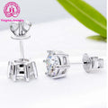 Fashion Style  0.5carat 1ct 6.5mm Classic Six Claws Four Claws 925 Silver Moissanite Earring
