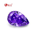 All Size 4K 5A+ Synthetic Pear Crushed Ice Cut Cubic Zirconia Diamond Light Violet Color Loose Cz Gems Stone