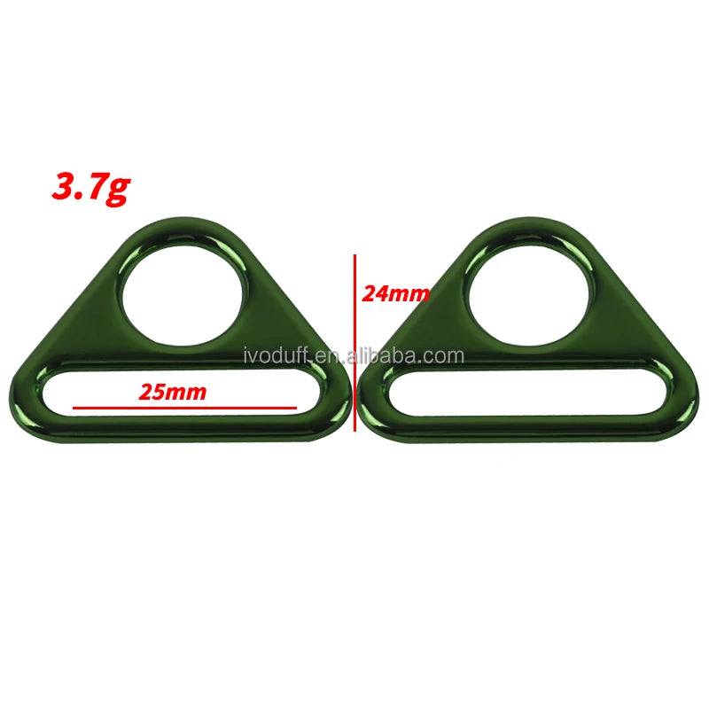 Metal Handbag Hardware Slider Buckle Triangle Rings Strap Buckles