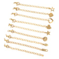10pcs/bags Stainless Steel Extension Extended Tail Chain Lobster Clasps Connector DIY Jewelry Making Findings Bracelet Necklaces