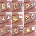 DAIHE Jewelry Supplies Diy Jewelry Making Stainless Steel Flat Cut DIY Hollow Bear Charms Jewelry Accessories