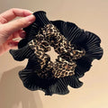 Fashionable Leopard Print Ball Head Hair Scrunchie Sweet Style Girly Head Rope Accessory for Ponytail