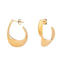 Personalized Stainless Steel 18K Gold Plated Waterproof Stud Earrings Irregular Twisted Hoop Earrings Jewelry Women
