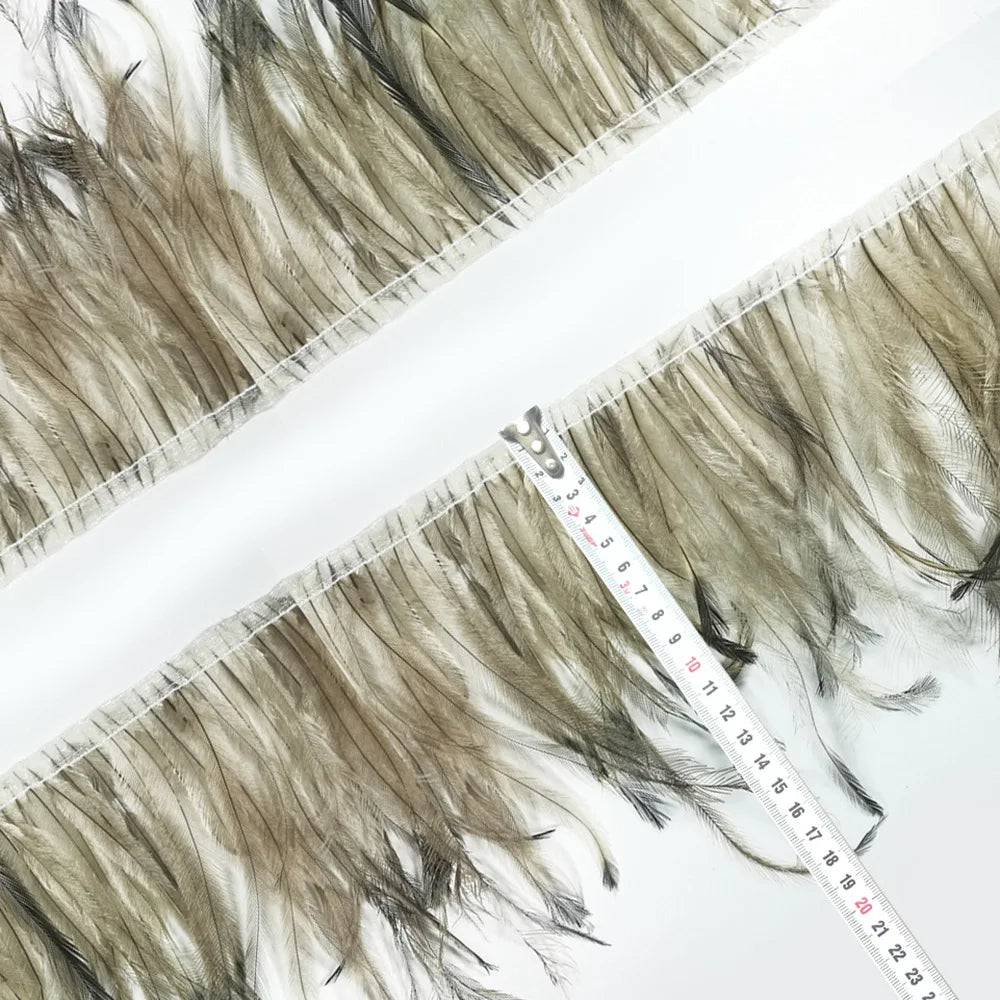 Natural Emu Feather Trim Fashion Feathers Fringes for Costume Decorative Pillow Sewing Crafts
