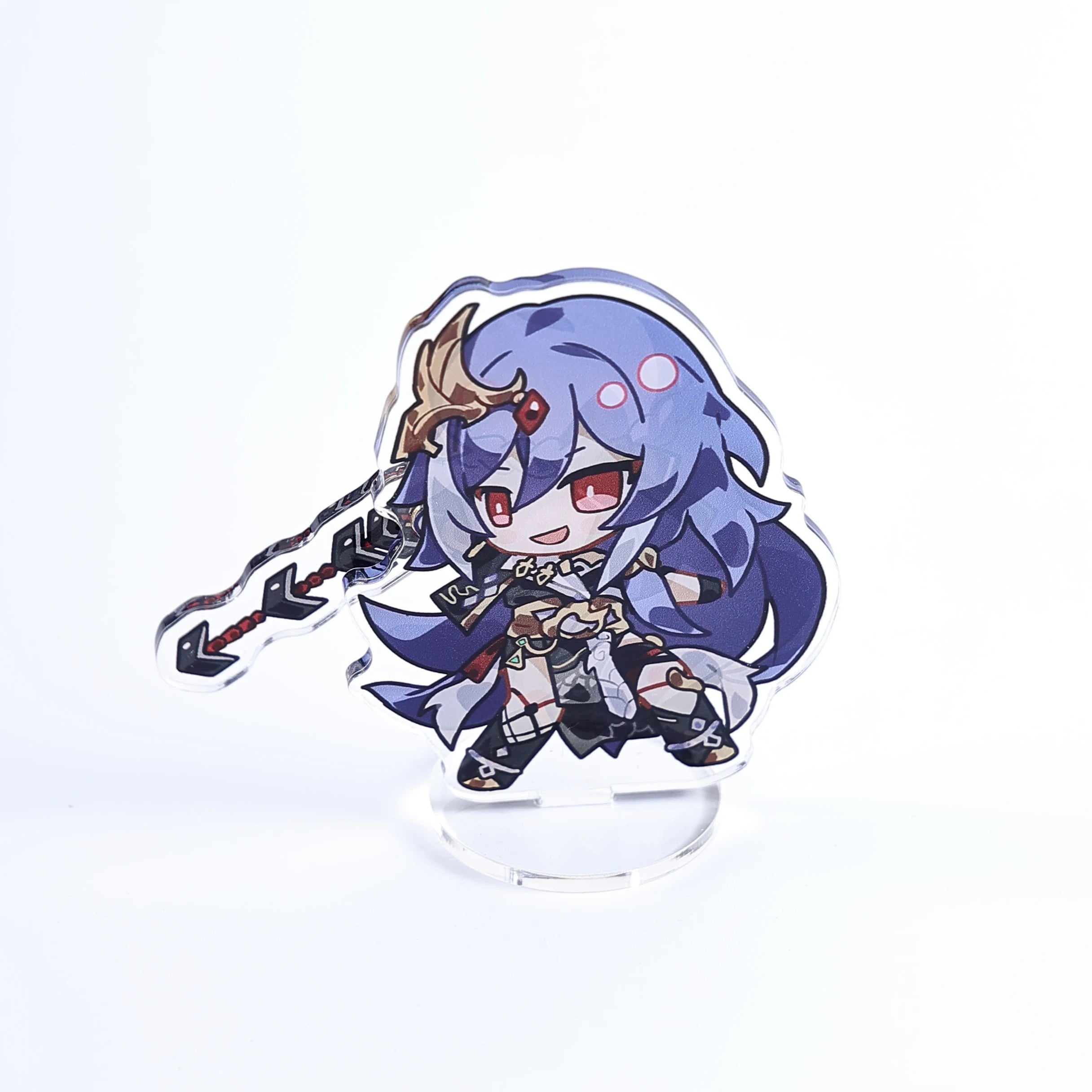 CNAWO Custom Cute Spinning Acrylic Standee Anime Printed Metal Keychain Wholesale Rotating Stand Rolling Acrylic Standee