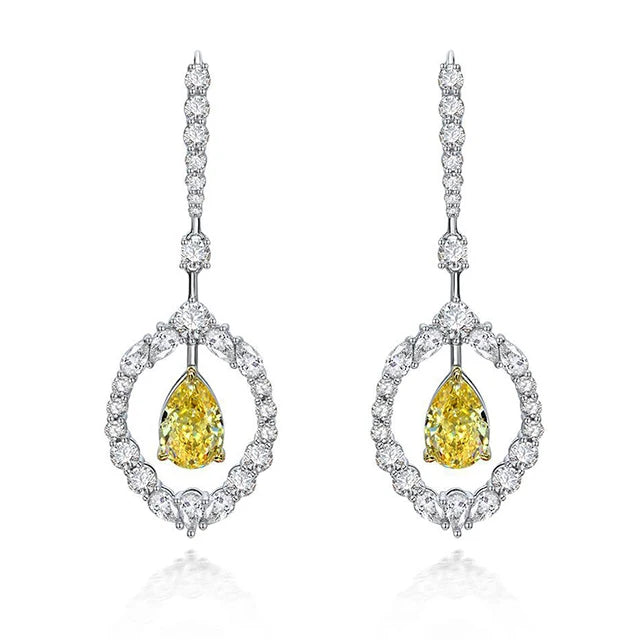 New Model Tear Earrings 925 Silver Long Drop Earrings Fashion Crystal Drop Earrings