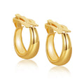 Large Hoop Clip-On Earrings for Women 18K Gold-Plated Brass Jewelry