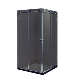 Foshan Sliding Open Frameless Shower Door 10mm Glass L-Shape Enclosure for Hotels Bathrooms Waterproof Bathroom Shower Room