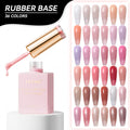 JTING High Viscosity Professional 36colors Rubber Base Gel Nail Polish Collection OEM/ODM Custom Private Unique  Bottles