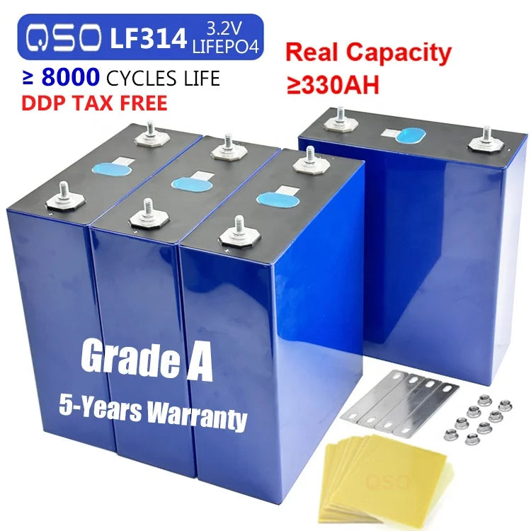 QSO Mb31 314Ah Lifepo4 330Ah 314h Grade a Lpf LFP MB32 M31 LF314 314 340 330 Ah 3.2V Evemb31 340Ah 314Ah Cellule Lifepo4 Battery