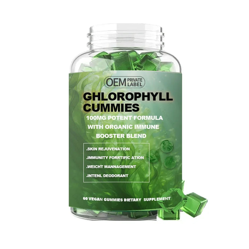 Linnuo Natural Chlorophyll Vitamin Gummy Candy Healthcare Supplement Providing Energy 2 Gummies Daily Adults 60 Count