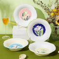 High Value Ceramic Plate Relief Hand-painted Underglaze Color Creative Breakfast Dessert Plate