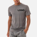 US Size Custom Logo 90% Polyester 10% Spandex 220g Knitted Sporty Printing Plain Tee Plus Size Mens T Shirt