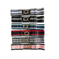 Stripe Color 1.5 Inch Wide Equestrian Belt with Circle Buckle NO MOQ Nylon Product for Horse Riding Bits