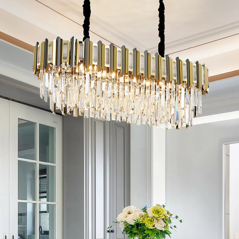 Crystal Chandelier Restaurant Designer Light Luxury Post-Modern Atmosphere Creative Living Room Bedroom Led Crystal Chandelier