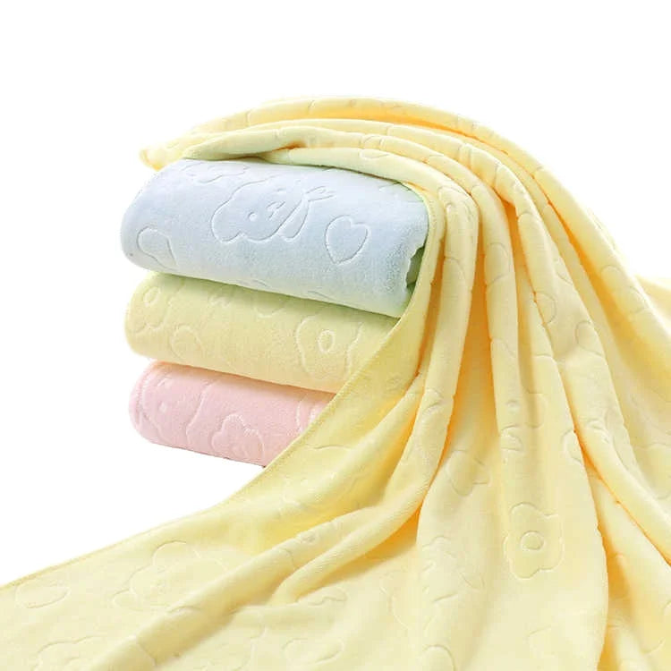 Factory Solid Color New Design Custom Emboss logo Mutli-purpose Microfiber 70*140cm Cheap Price Bath Microfiber Towel