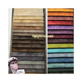 Home Textile Upholstery 100% Polyester Tricot Knitted Velvet Fabric Tie-Dyed Plush Super Soft Lightweight Sofa Cover Plain Style