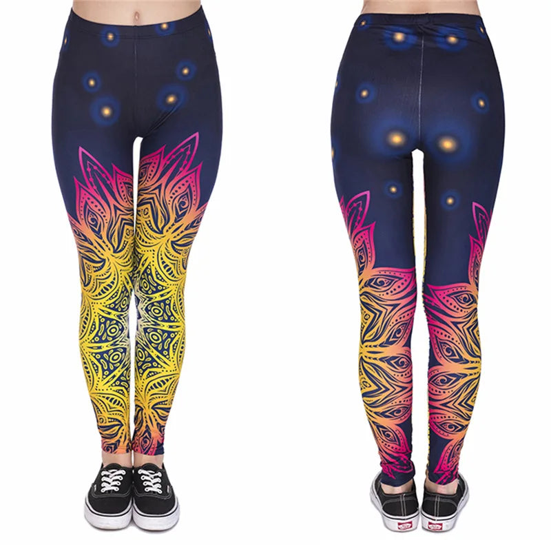 Wholesale Hot Selling Custom Print Mandala WINGED SCARAB Super Soft 92% Polyester 8% Spandex Women Tights Leggings