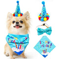 Manufacturer Wholesale Luxury Three-Piece Set New Happy Birthday Dog Bandana Dog Collar Party Hat Accessories-Summer Polyester