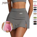 YK Wholesale Yoga Clothes Women New Arrival Custom Logo Color Skirt Shorts High Elastic Pleated Ruffle Cute Golf Skirt