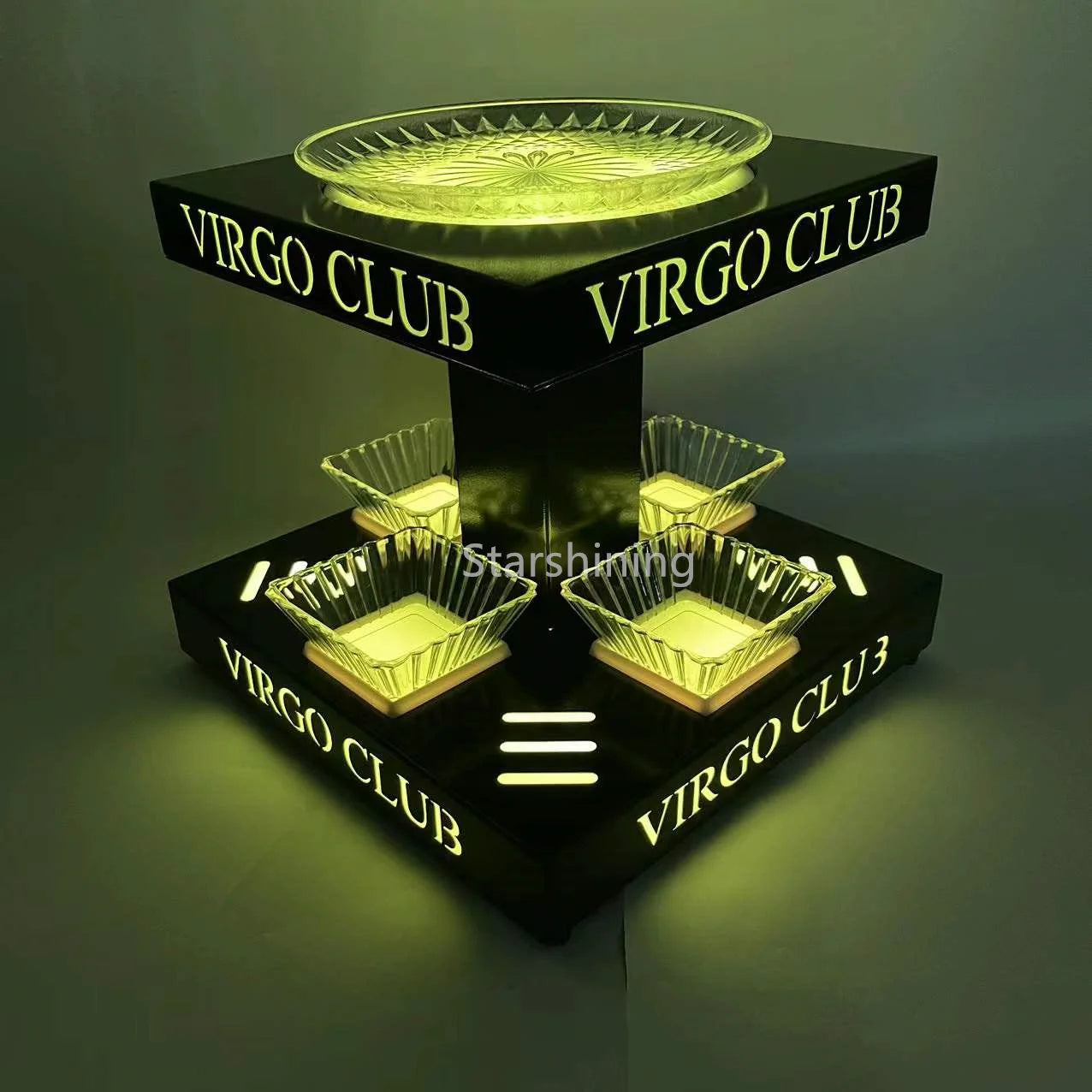 Customized logo LED Luminous Fruit Vegetable Serving Tray LED Glowing Fruit Plate Restaurant Hotel Wedding Party bar Nightclubs