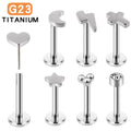 G23 Titanium 16g Lip Piercing Labret Lip Rings Cartilage Earrings Trag Cartilage Earrings Tragus Rings Wholesales Helix Earrings