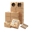 Custom Printed logo Personalized Reusable Cookie Dessert Packaging Box Luxury Paper Cupcakes Boxes with clear Window