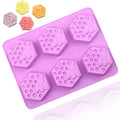 1054 6 Cavity Bee Honeycomb Silicone Cake Mold Household Baking Manual Aromatherapy Essential Oil Soap Mold Soap Candle Resin