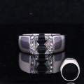 Starsgem Octagon Shape Emerald Cut Moissanite Solitaire Gemstone Sterling Silver 925 Rings Men
