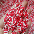 1kg DIY Craft Slime Sprinkles Red Christmas Topper Santa Hat Polymer Clay Sprinkles Slices