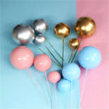 Mini Balloon Cake Topper Foam Ball Cake Picks Cupcake Faux Pearl Balls DIY Cake Topper Baking Decoration Babay Shower X4143